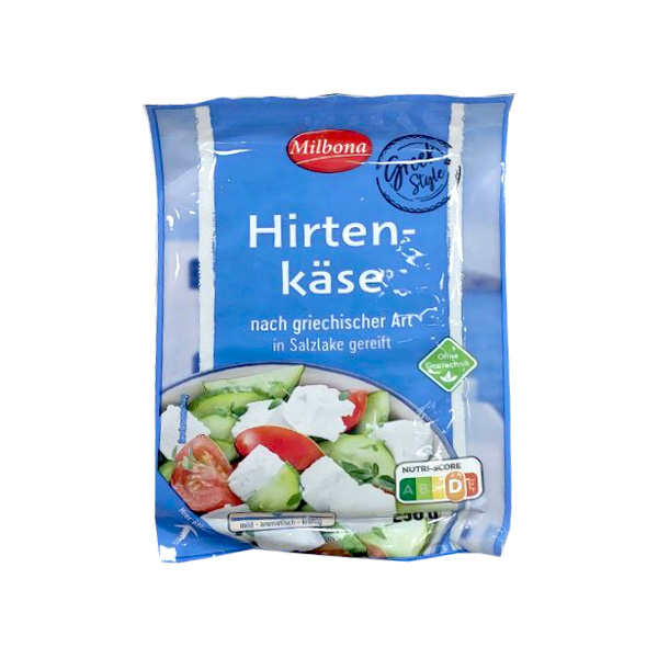 Сыр Milbona «Hirtenkäse in Salzlake gereift», 250 г - Exotic-Food